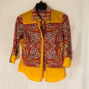 Robert Graham Colorful Button Down Blouse